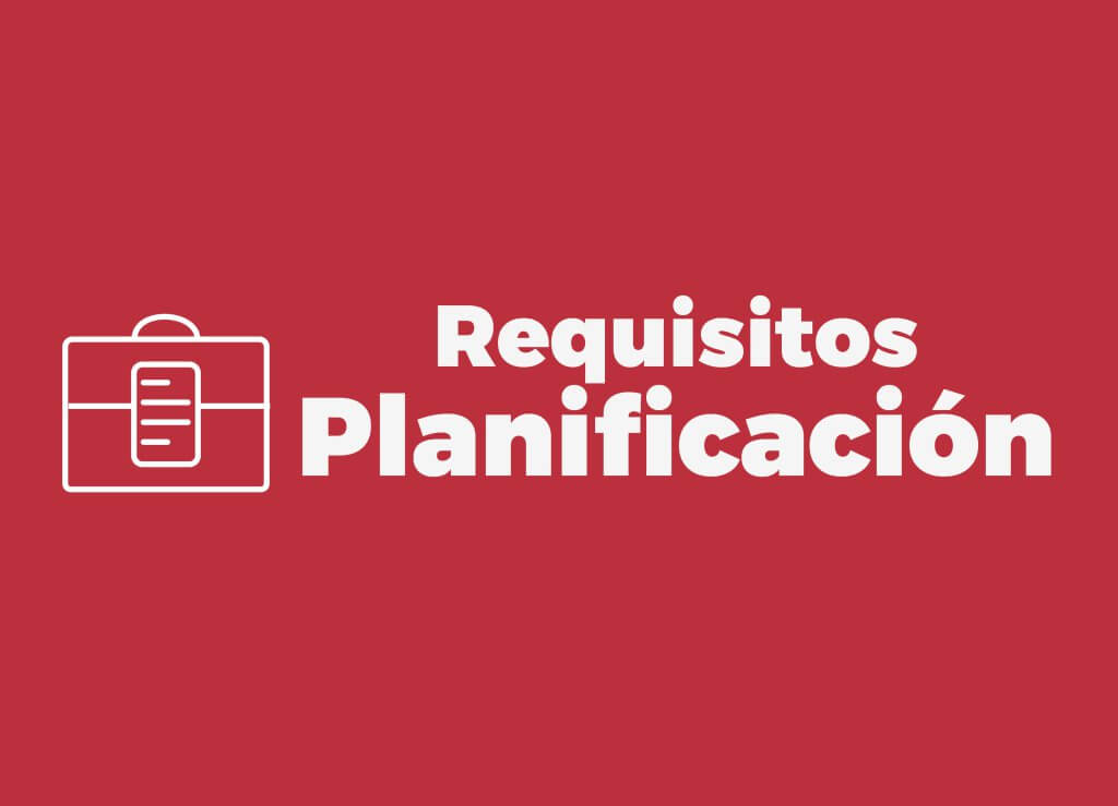 Requisitos de planificación